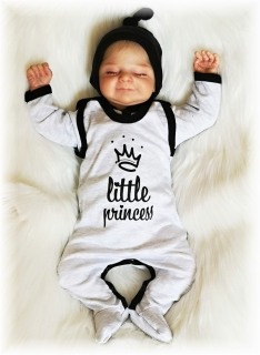 Dětská souprava 2D LITTLE PRINCESS šedá 92