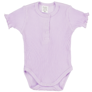 Kojenecké žebrované body polo fialová 62