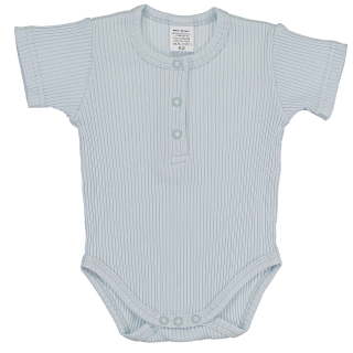 Kojenecké žebrované body polo máta 74
