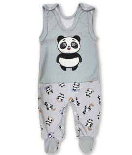Kojenecké dupačky Panda šedá 50