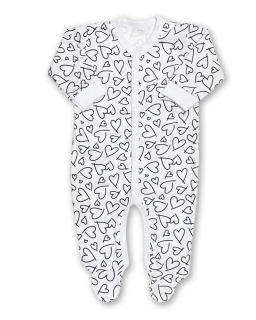 Kojenecký overal Srdce bílé 92