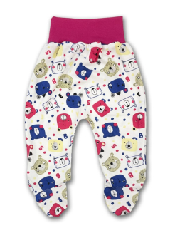 Kojenecké polodupačky Méďa amarant 56