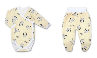 Kojenecká 2D souprava FUNNY ZEBRA body+polodupačky 56