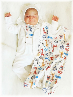 Kojenecká 5D souprava Safari smetánka 50