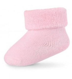 Kojenecké froté ponožky růžová