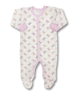 Kojenecký overal Barevné mašličky 56