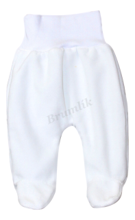 Kojenecké sametové polodupačky - bílé 50