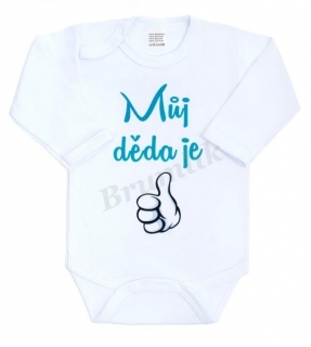 Kojenecké body s nápisem "Můj děda je jednička" 50