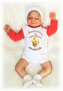 Kojenecké body s potiskem “Maminčina a tatínkova princeznička” 56