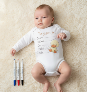 Originální body pro novorozené miminko Kačenka 50