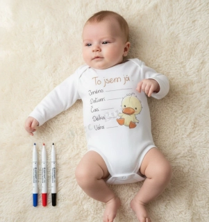 Originální body pro novorozené miminko Kačenka 56