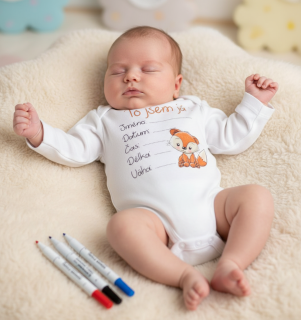 Originální body pro novorozené miminko  Lištička 56