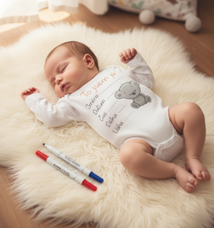 Originální body pro novorozené miminko  Mišulka 62