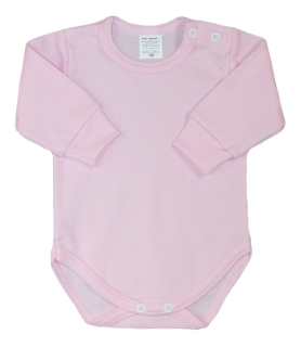 Kojenecké růžové body dl. rukáv 56
