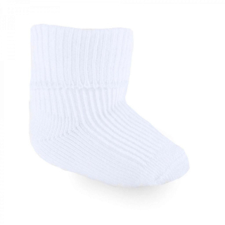 Kojenecké bílé ohrnovací ponožky 2 páry
