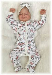 Kojenecký overal Rose krém 56