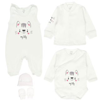 Kojenecká 5D souprava My Kitty bílá 50