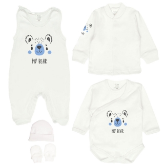 Kojenecká 5D souprava My Bear bílá 50