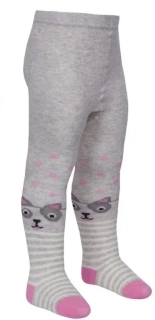 Kojenecké punčocháčky kočička šedé