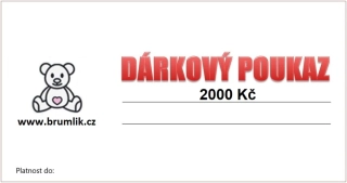 Dárkový poukaz Brumlík - 2000,-Kč