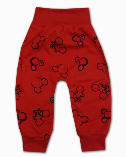 Kojenecké tepláčky Miki LOVE červená 50