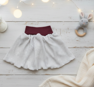 Kojenecká sametová sukýnka Sametový puntík 50