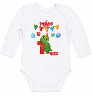 Dětské body Mám 1 ROK dino 86