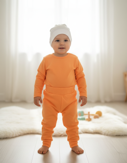 Kojenecká bavlněná 2D souprava oranžová 86