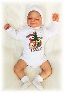 Dětské body s nápisem “Moje první Vánoce” 86