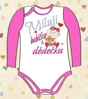 Dětské body s nápisem “Miluji babičku a dědečka”
