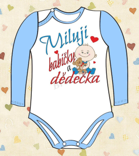 Dětské body s nápisem “Miluji babičku a dědečka”