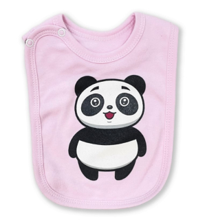Dětský bryndák Panda růžová