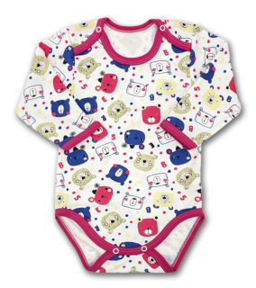 Kojenecké body Méďa amarant 50