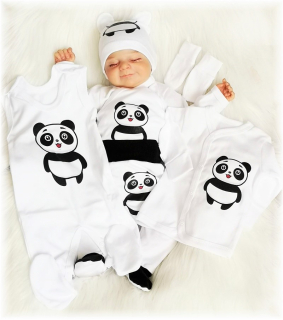 Kojenecká 6D souprava Panda bílá 48