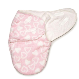 Vyteplená swaddle zavinovačka srdíčka