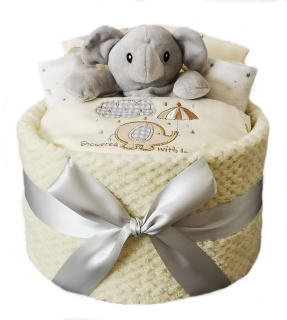 Brumlík dárkový balíček dort Sloníci vanilka 50/56