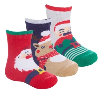 Vánoční ponožky 3 páry Santa