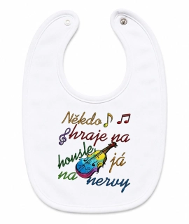 Originální bryndáček NĚKDO HRAJE NA HOUSLE, JÁ NA NERVY