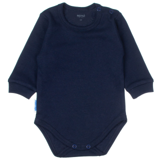 Kojenecké body dl. rukáv tm. modrá 56