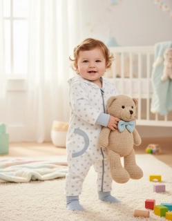 Kojenecký dvouvrstvý overal Šedá hvězda 50