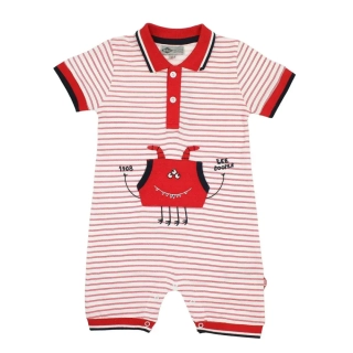 Chlapecký letní overal LEE COOPER Polo červený proužek 80