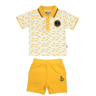 Chlapecká 2D letní souprava LEE COOPER žlutá 80