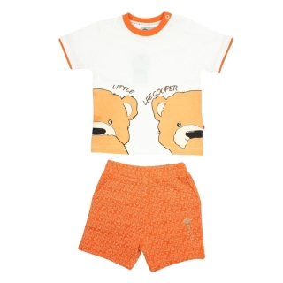 Chlapecká 2D letní souprava LEE COOPER Méďa oranžová 92