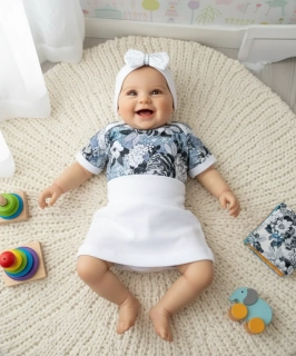 Kojenecká letní 2D souprava Modrá růže 50