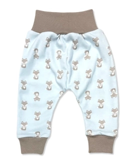 Kojenecké tepláčky Lišáček modrá 56