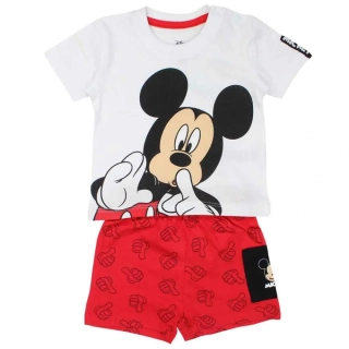 Kojenecká letní souprava Mickey červená 68