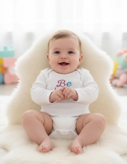Kojenecké body dl. rukáv BE HAPPY 50