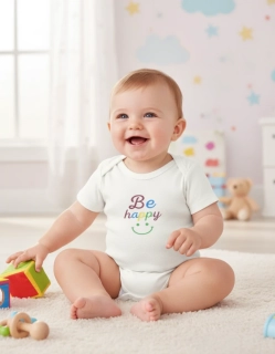 Kojenecké body kr. rukáv BE HAPPY 86