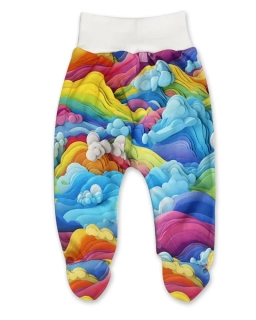 Kojenecké polodupačky BE HAPPY duha 50