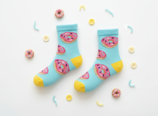 Kojenecké ponožky donuts tyrkys